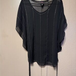 2B Bebe Sheer Black Blouse‎ Women’s L